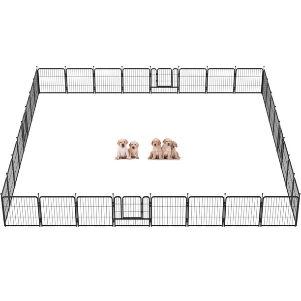 FXW Dog Playpen Outdoor, 8/16/24/32 Panels Dog Pen 24"/32"/40"/50