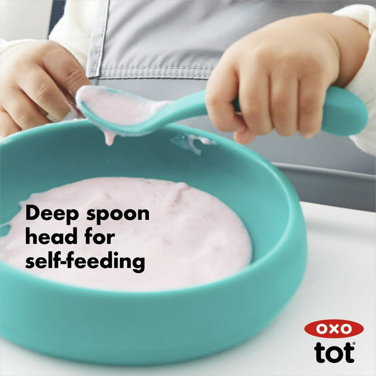 OXO Tot Silicone Spoon 2 Pack Teal Walmart