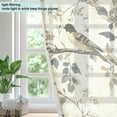 thumbnail image 4 of Yayeee Window Curtains Set of 2 for Living Room Light Filtering 63"x42", Beige Birds, 4 of 7