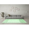 thumbnail image 3 of Ahgly Company Indoor Rectangle Trellis Emerald Green Contemporary Area Rugs, 2' x 4', 3 of 4