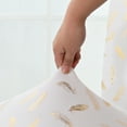 thumbnail image 5 of DYstyle Home Decor Christmas Spandex Stretch Gold Stamping Feather Wedding Banquet Chair Cover Party Decor Dining Room Seat Cover, 5 of 5