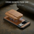 thumbnail image 5 of ELEHOLD Case for Google Pixel 7A, Shockproof Magnetic Leather Wallet Case with Hand Grip & Kickstand & RFID Blocking,Brown, 5 of 8