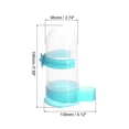 thumbnail image 2 of Uxcell 800ml Alimentador automático para palomas, bebedero colgante para jaula de aves, dispensador de agua, azul claro 2 paquetes, 2 of 6