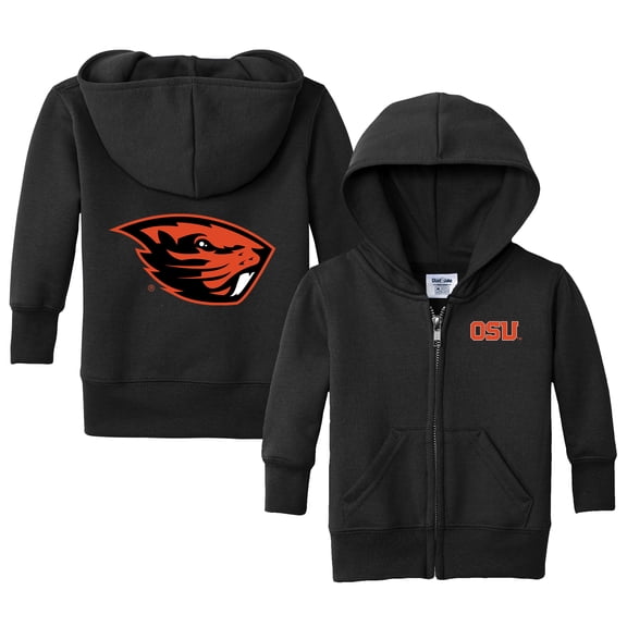 Infant Chad & Jake Black Oregon State Beavers Primary Logo Full-Zip Hoodie