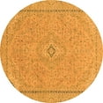 thumbnail image 1 of Ahgly Company Indoor Round Abstract Orange Modern Area Rugs, 3' Round, 1 of 4