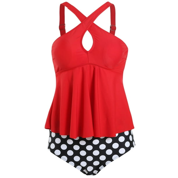 UKAP SXXL Women Two Piece Tankini Swimsuit Swimwear Ladies Swing