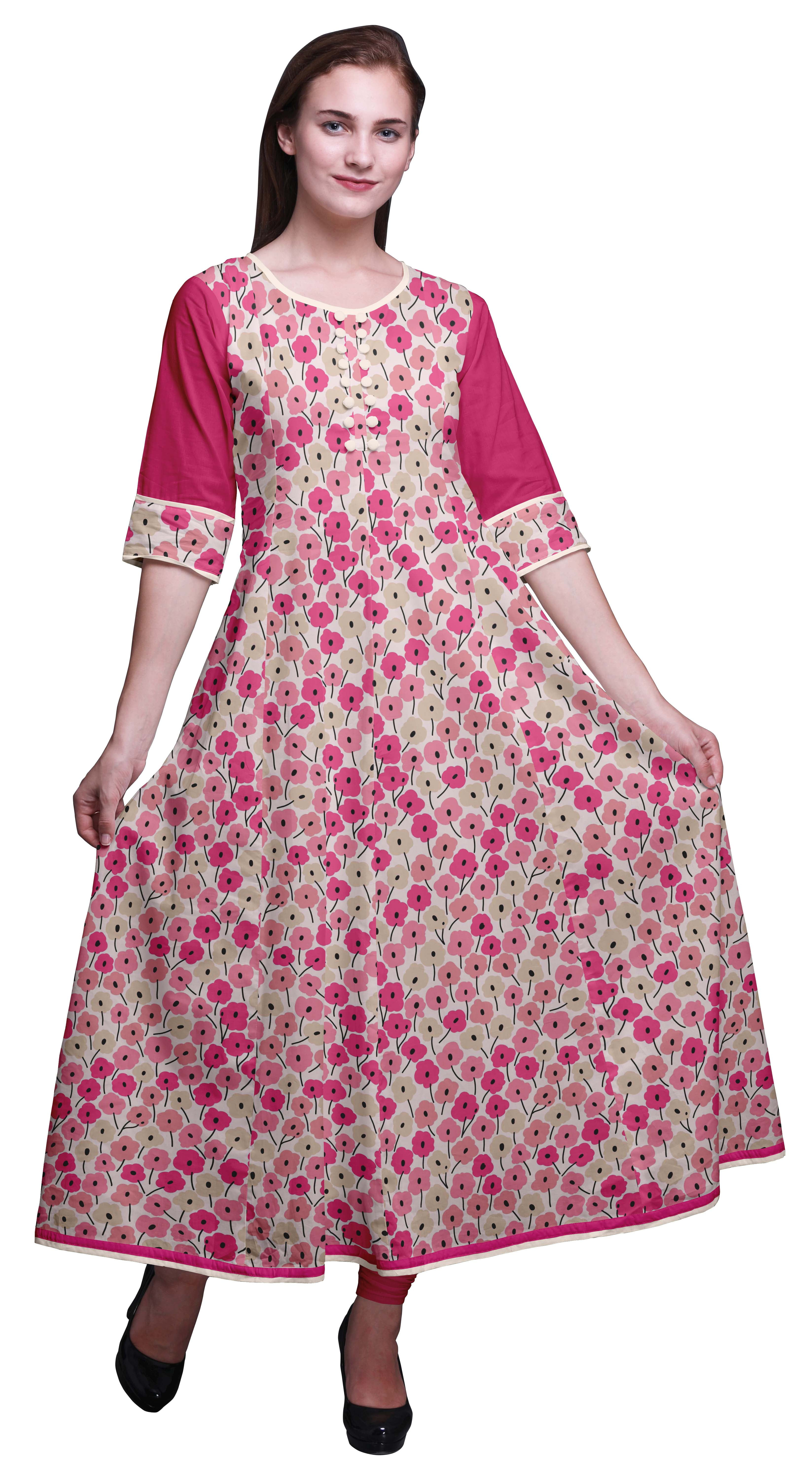 Details about   Women's Kurta Designer Light Pink Kurti Sleeveless Flared Ethnic Dress 