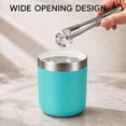 thumbnail image 6 of Ozark Trail 10oz Ceramic Lined Stainless Steel Lowball Tumbler with Magnetic Tritan Transparent Slider Lid, Teal, 6 of 17
