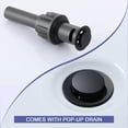 thumbnail image 4 of Waterfall Bathroom Faucet 3 Hole: WOWOW 8 inch Widespread Bathroom Faucet Matte Black, Modern 2 Handles Bathroom Sink Faucet with Pop up Drain and cUPC Supply Lines Visit the WOWOW Store, 4 of 7