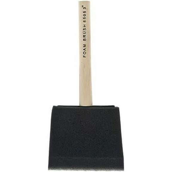 Linzer 3" Foam Brush with Wooden Handle
