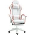 thumbnail image 1 of Vinsetto Computer Gaming Chair, PU Leather Office Desk Chair, White, 1 of 10