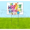 thumbnail image 1 of Happy Birthday V5 (18" x 24") Yard Sign, Includes Metal Step Stake, 1 of 6
