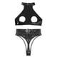 thumbnail image 5 of Conjunto de lencería Sexy para mujer, ropa interior sin entrepierna, cuello Halter, espalda descubierta, busto abierto, Tops cortos con Tanga de cintura alta, 5 of 5