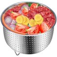 thumbnail image 3 of Cesta de vapor para olla a presión instantánea de 6 u 8 cuartos, inserto de vapor de acero inoxidable con mango cubierto de silicona, ideal para cocinar verduras al vapor.. Afortunado Sencillez, 3 of 4