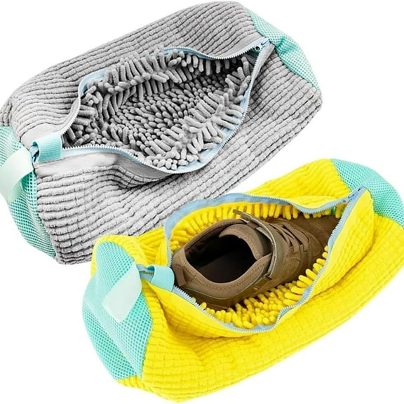 Shoes Anti-deformation Mesh Zipper Laundry Wash Bag, 2 Count, 2 Pack