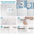 thumbnail image 5 of No Hook Shower Curtain, Blue Striped Shower Curtains for Bathroom with See Through Top Window, Retro Farmhouse Simple Lines Art Waterproof & Washable Bath Curtain 60"x72", 5 of 9