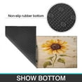 thumbnail image 7 of Black Text Sunflower Flowers Kitchen Rugs and Mats Sets Of 2,Kitchen Decoration Rugs,Rubber Backing Non-Slip Floor Mat for Sink Washable Waterproof Laundry Room Runner Rugs, 7 of 7