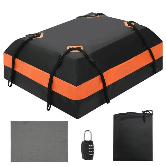 Ladcaser 15 Cubic Feet Car Rooftop Cargo Carrier Bag, Waterproof Heavy Duty Car Roof Bag for All Vehicle with/without Racks