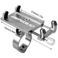 thumbnail image 4 of Yuarrent BG-X81 soporte de teléfono de bicicleta de aleación de aluminio soporte ajustable para soporte de teléfono inteligente de 3,5-6,2 pulgadas Ciclismo Gris plateado Yuarrent OD2820-03B, 4 of 6