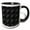 Black/White, variant on 3drose, Abstract Dot Pattern Background - Monochrome Vector Design, 11oz Two-tone Black Mug