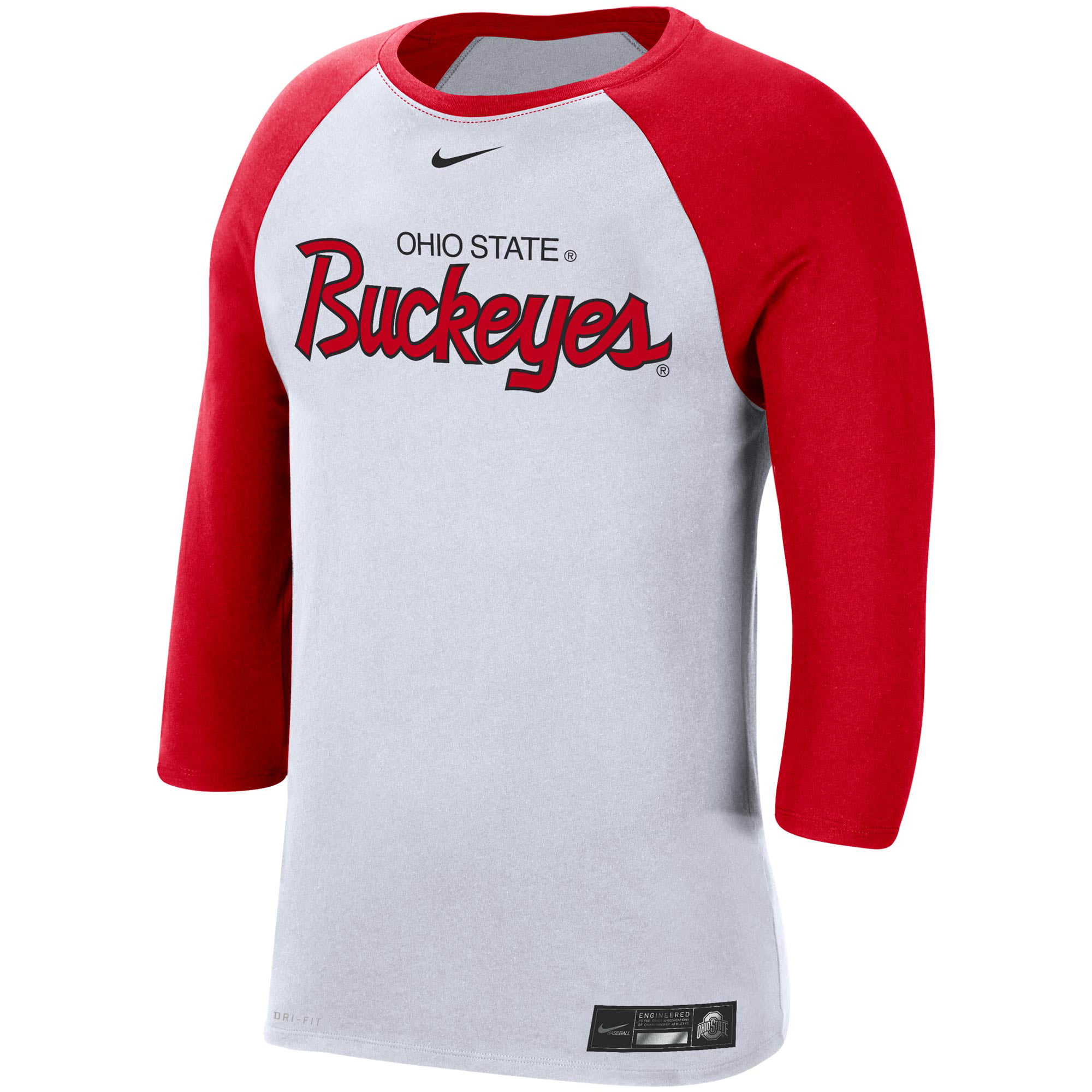 Elite Fan Shop NCAA Mens Ohio State Buckeyes Long Sleeve T Shirt Charcoal Vintage Ohio State Buckeyes Charcoal Large