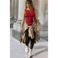 thumbnail image 6 of Women'S Summer Slim High Elastic Sleeveless Sports Vest red XL, 6 of 9