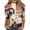 Beige, variant on Womens 3/4 Length Sleeve 4th of July Tops Funny Flag Butterfly Pattern Shirt Crew Neck Loose Fit Tunic Tops for Women