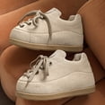 thumbnail image 6 of Men's Chunky Platform Sneakers - Mid-Top Lace-Up with Thick Cushioned Sole, Round Toe Style - Year-Round Versatile Sneakers (Neutral Color) & for Casual Athletic Wear Suitable for Outdoor, Daily, 6 of 9