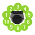 thumbnail image 2 of 10 marcadores numerados para suelo, tapetes de entrenamiento de velocidad y agilidad para gimnasios. Verde, 2 of 9