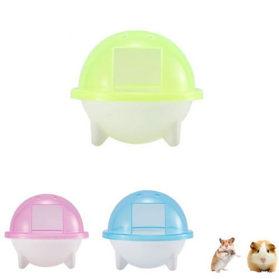 Cheers.US Breathable Hamster Bathroom Bite Resistant Plastic Labor-saving Rodent Bathtub Cage Accessories for Hamster, Guinea Pig, Rat or Other Small Animals