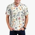 thumbnail image 5 of Wukai Watercolor Floral Men’s Polo Shirts,Quick-Dry Athletic Shirt,Classic Fit Shirts-Medium, 5 of 8