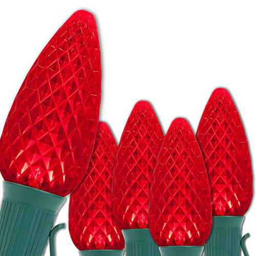 Faceted Red Christmas Lights promotional