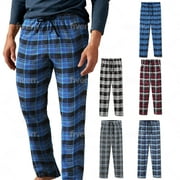4PK Private Label Men Assorted Soft Flannel Plaid Pajama Pants for Male