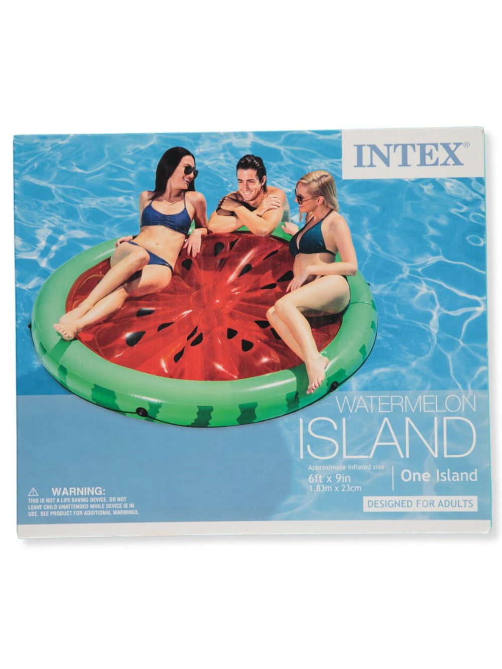 one color one size Intex Watermelon Island Inflatable Pool Float 