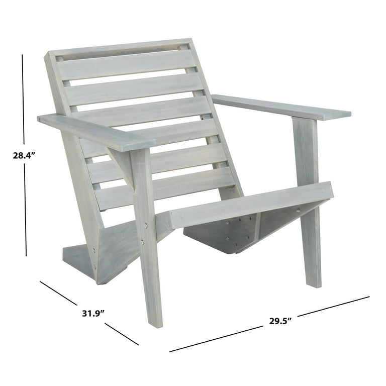 SAFAVIEH Lanty Transitional Outdoor Patio Adirondack Chair Ash Grey