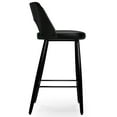 thumbnail image 4 of Simpli Home Callie Contemporary 16 inch Counter Height stool (Set of 2) in Black Vegan Faux Leather, 4 of 13