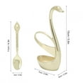 thumbnail image 3 of Elegante Juego de Cubios Tipo Cuchara de Posta y Café de Acero Inoxidable Con Soporte de Cisne, Vajilla para Fiesta en Casa, Cafetería y Restaurante, 3 of 7