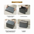 thumbnail image 6 of Shoe Organizer for Closet, 2 Pack Shoe Organizer with Transparent Cover and Sturdy Handles, Closet Shoe Storage Beige, 6 of 8