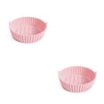 thumbnail image 3 of Cesta para freidora de aire Naiovety de silicona reutilizable antiadherente resistente al calor color Rosado 2Conjunto, 3 of 6