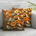 thumbnail image 3 of GOSMITH Designer Vintage Throw Pillow Covers ,Red Soft Lumbar Pillows Cover with Birds Floral Pattern,Rectangular Farmhouse Decorative Pillowcases for Couch Bed Living Room Outdoor White, 3 of 5