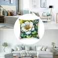 thumbnail image 5 of nygtbtfer  Summer Daisy Pillow Covers  Set of 2 Farmhouse Yellow Watercolor Daisy Floral Decorations Patio Outdoor Cushion Case for Sofa Couch Home White, 5 of 7