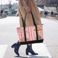 thumbnail image 4 of FORMRS Canvas Laptop Tote Bag for Women with 15.6" Computer Compartments Shoulder Handbag, Gingerbread Houses, 4 of 7