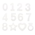 thumbnail image 1 of Plantillas de números de plástico de 8 pulgadas con anillo de estrella y corazón, plantillas digitales para arte en paredes y pasteles, 1 of 5