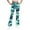 Mint Green-18, variant on Girls Camo Flare Leggings - High Waisted Soft Yoga Pants for Gym Sports & Hiking, Sizes 5-16 Years
