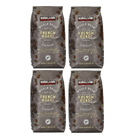 Kirkland Signature Whole Bean Coffee, French Roast, 2.5 lbs 4PK
