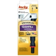 Korky QuietFILL Universal Toilet Fill Valve - Easy Installation, Adjustable, Fits 99% of Toilets, 528