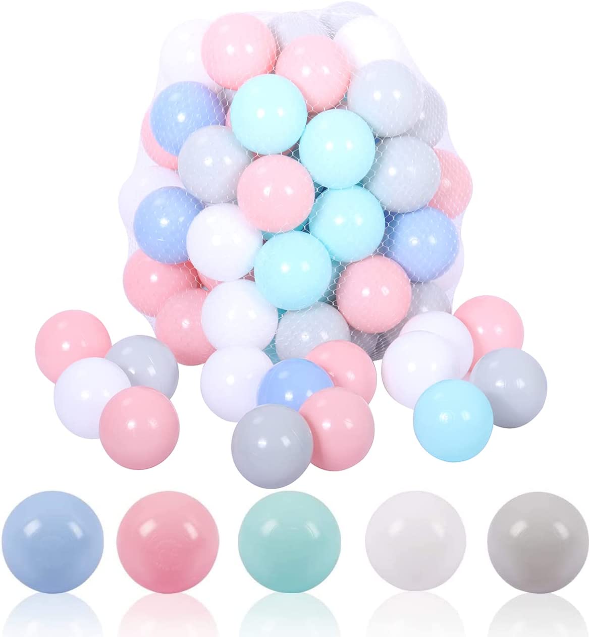 50 Balles De Piscine à Balles 7cm - Balles Plastique Couleurs Vives Pour Enfants - Jeu Sensoriel Et Motricité