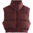 thumbnail image 1 of Shiyifa Veste Courte à Col Montant avec Fermeture Éclair pour Femmes, 1 of 6