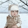 thumbnail image 2 of HAiming Kids Winter Trapper Hat with Ear Flaps Winter Trooper Cap Fleece Lined Windproof Cap with Cute Pompom, 2 of 6