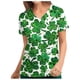 thumbnail image 2 of Pntutb moda mujer St. Patrick'S Day estampado manga corta cuello en V tops enfermería uniforme de trabajo Pntutb Pntutb-4541, 2 of 5